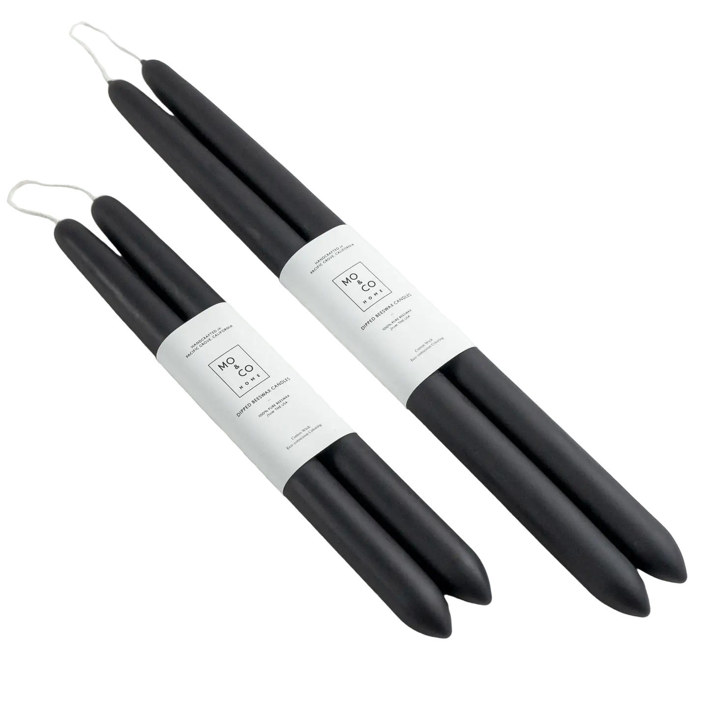 Dipped Beeswax Taper Candles - Set of 2