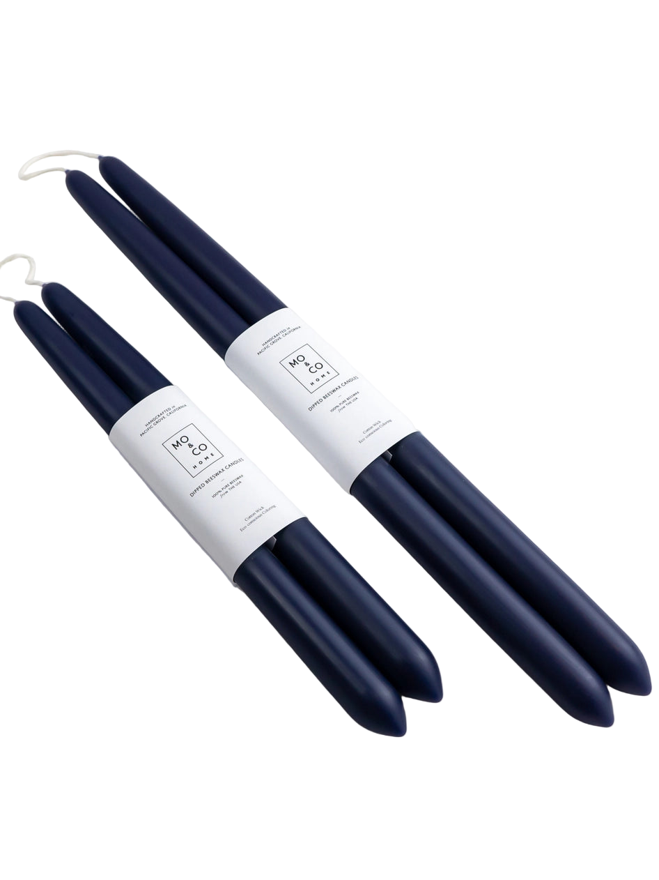 Dipped Beeswax Taper Candles - Set of 2