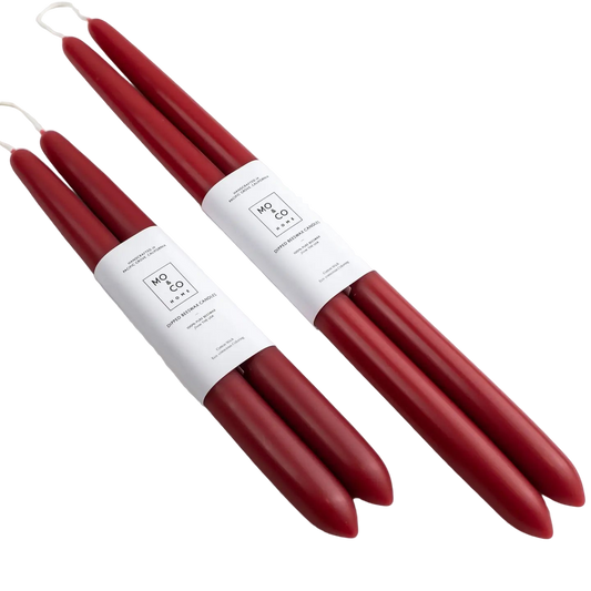 Dipped Beeswax Taper Candles - Set of 2