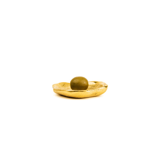 Olive Pit Dish- Brass