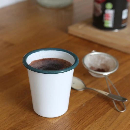 White + Sea Enamel Tumbler by Argon Tableware