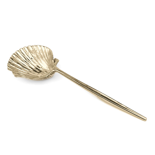 Shell Serving Spoon- Brass
