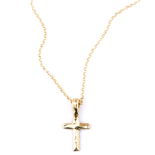 Cross Necklace: 14k Gold