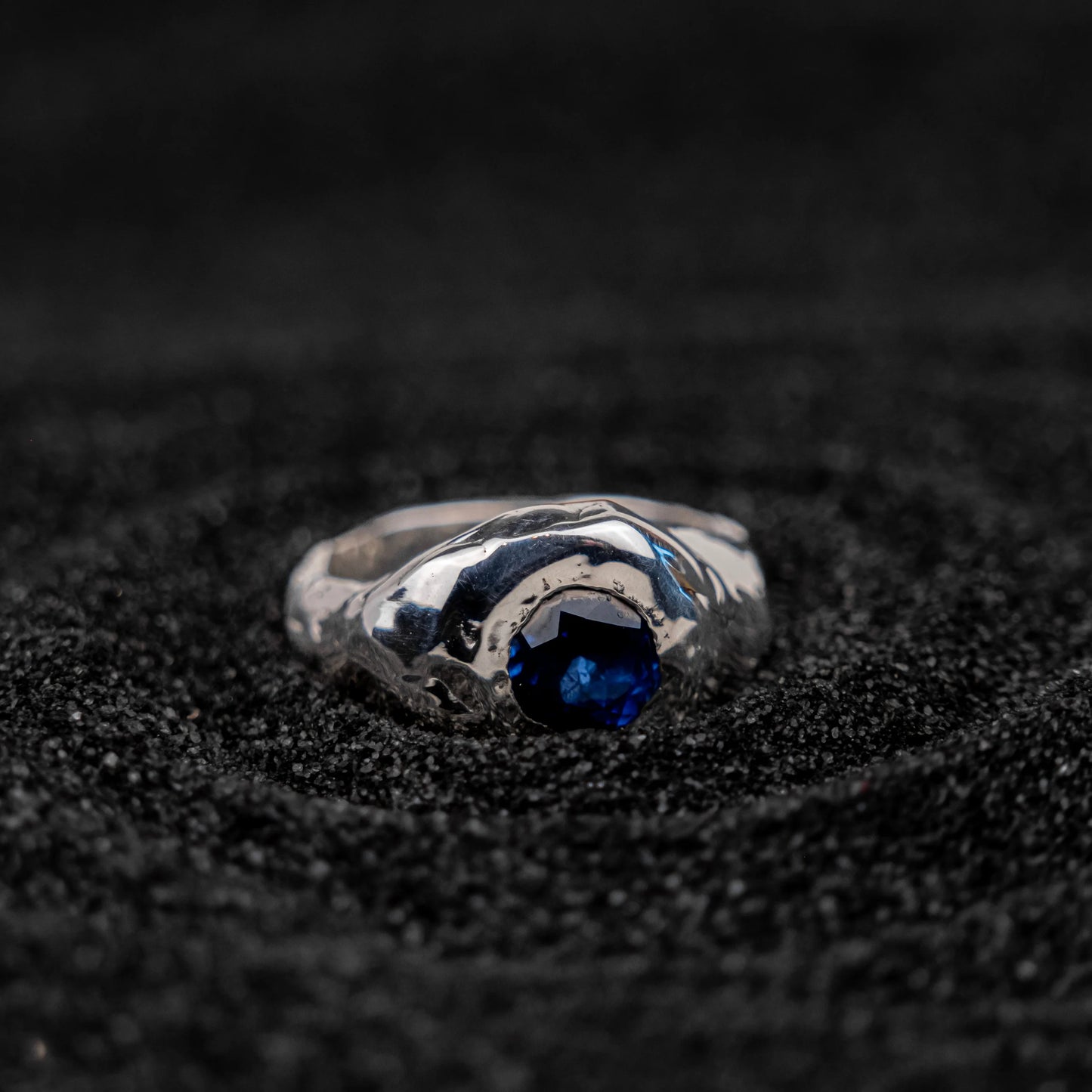Blue Sapphire Signet