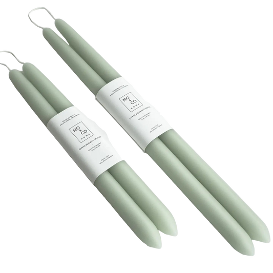 Dipped Beeswax Taper Candles - Set of 2