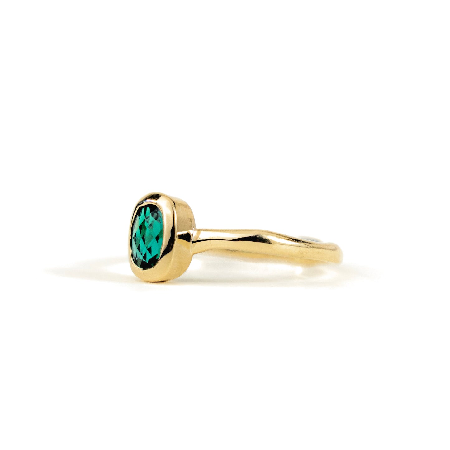Cushion Emerald Stack Ring