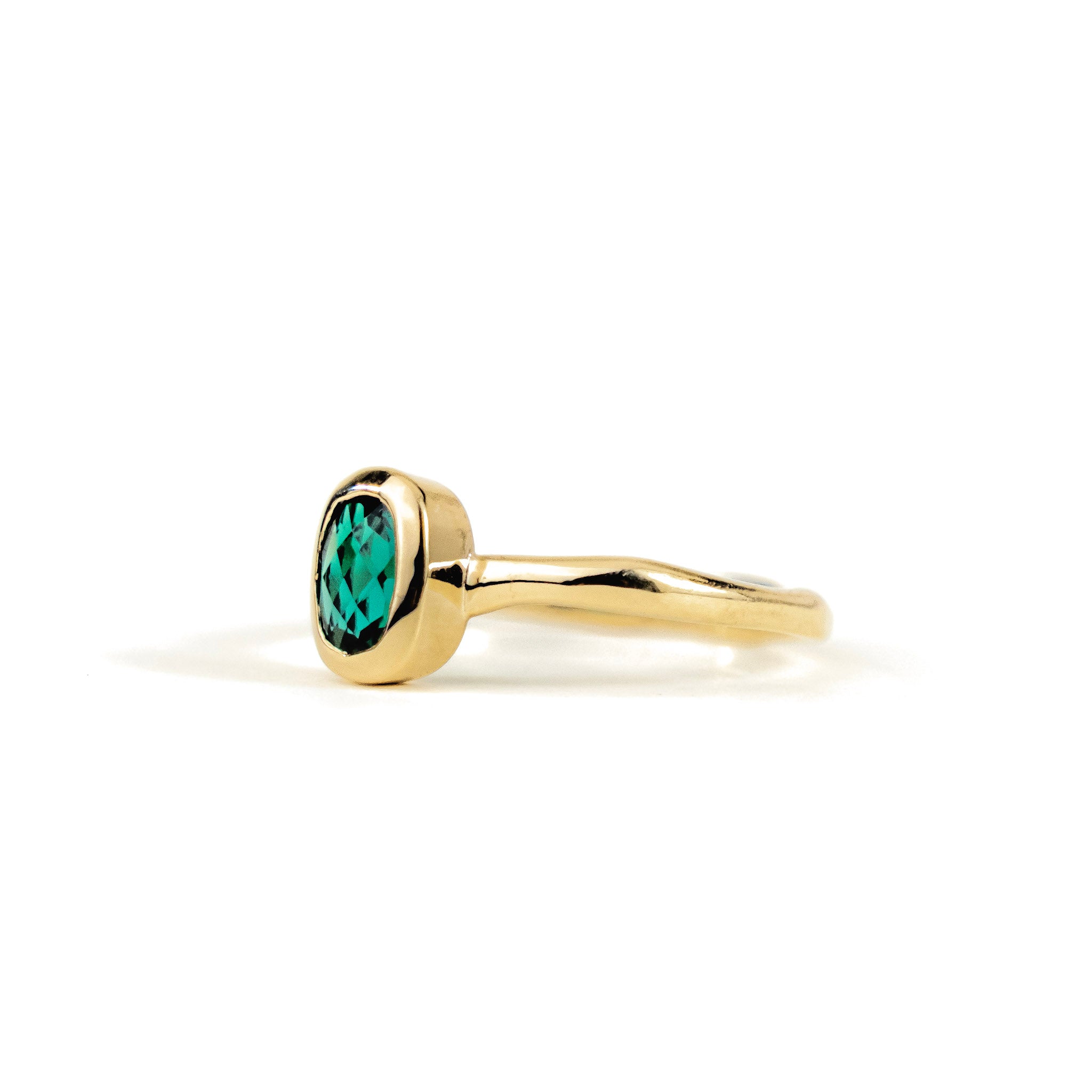 Cushion Emerald Stack Ring