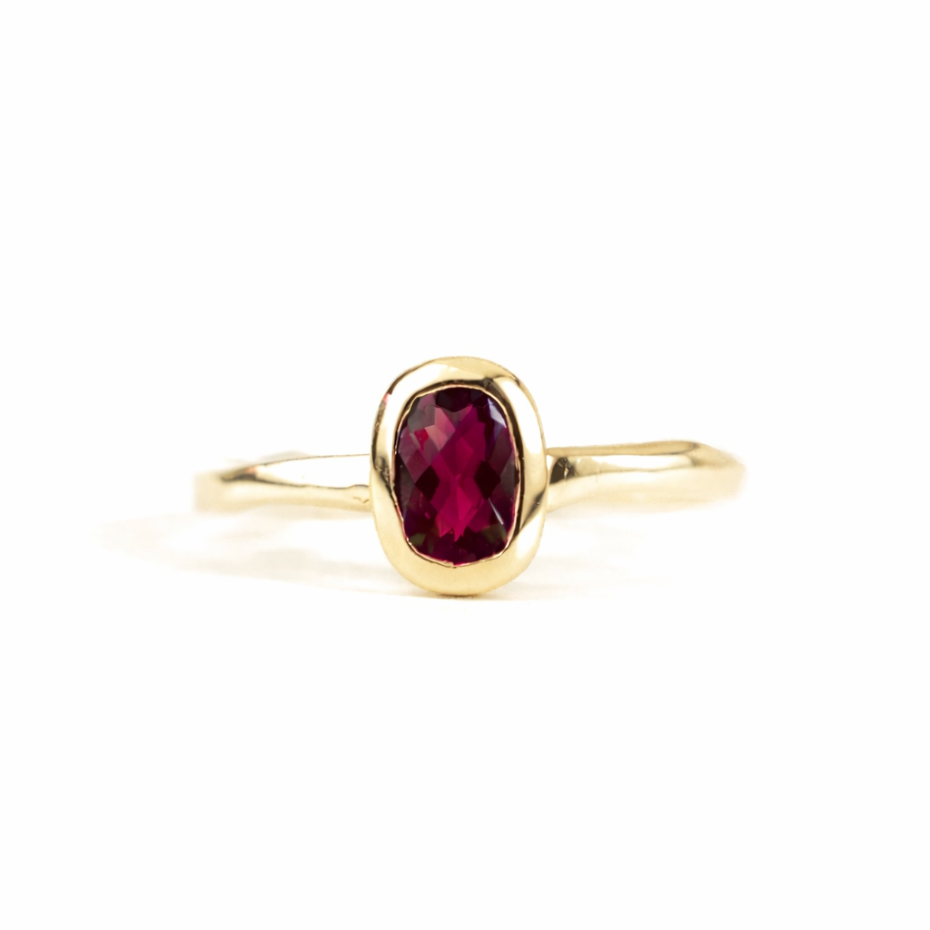 Cushion Ruby Stack Ring