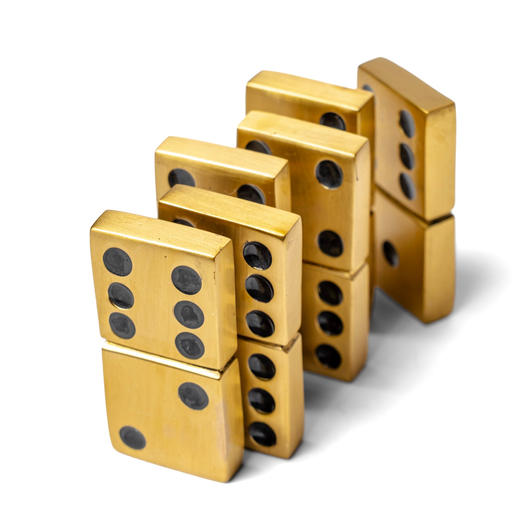 Brass Dominoes Set