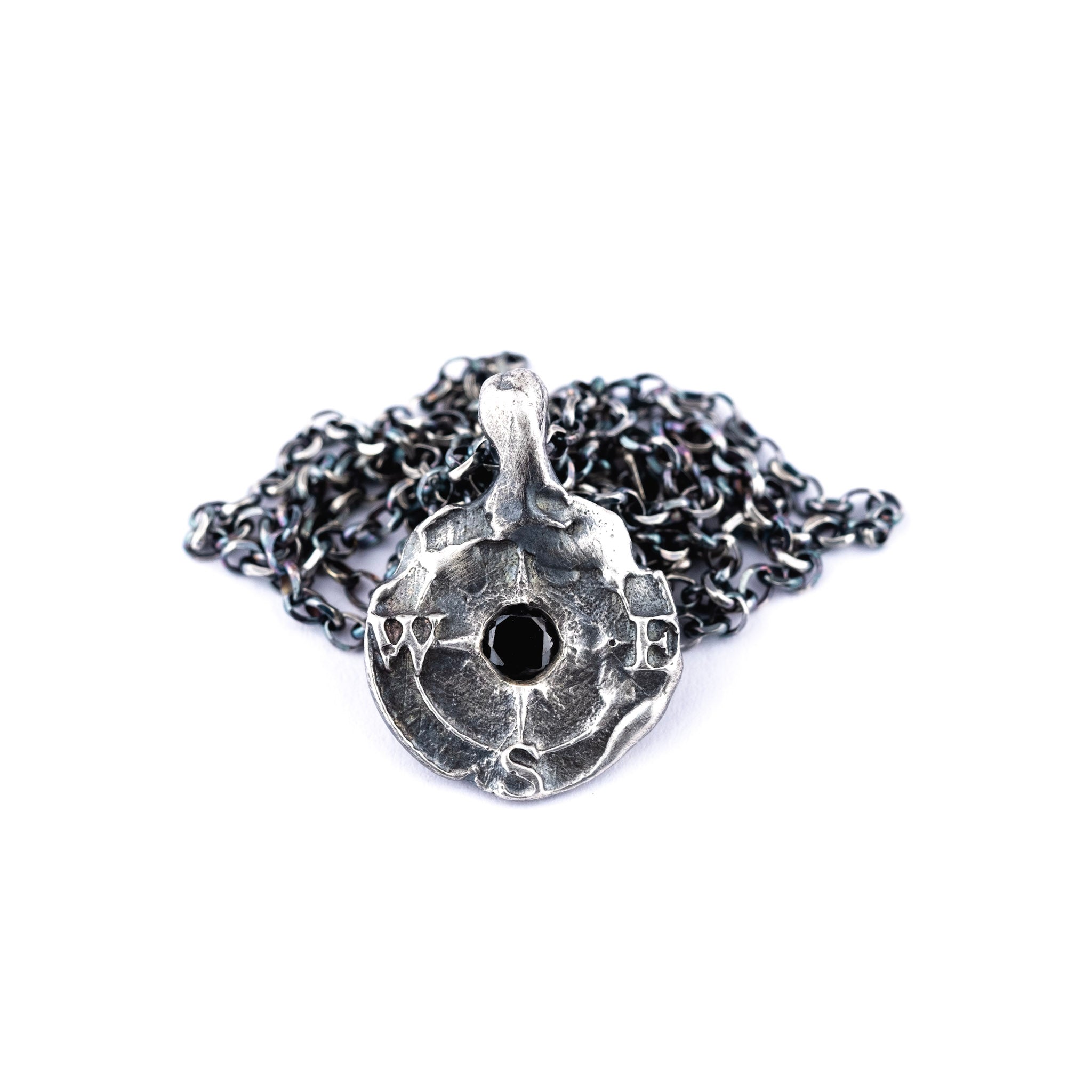 Black Diamond Compass Necklace