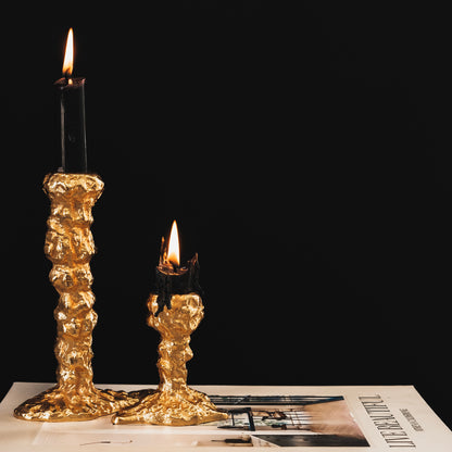 Sand Drip Candlesticks- Brass