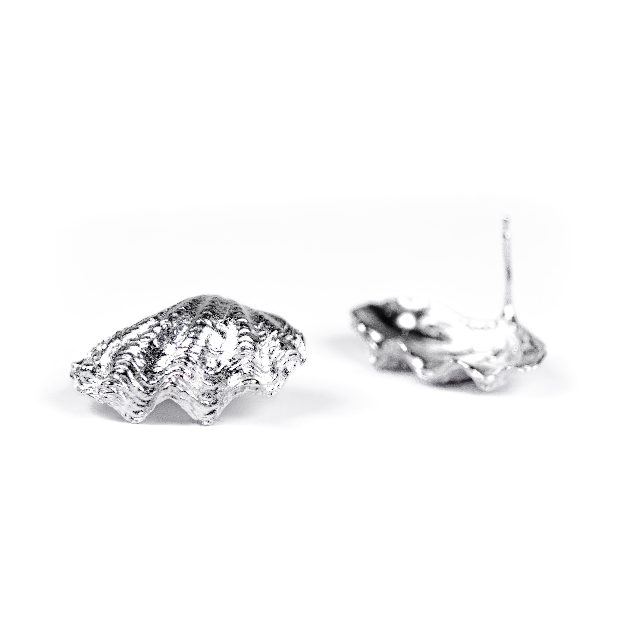 Derasa Shell Studs: Sterling Silver