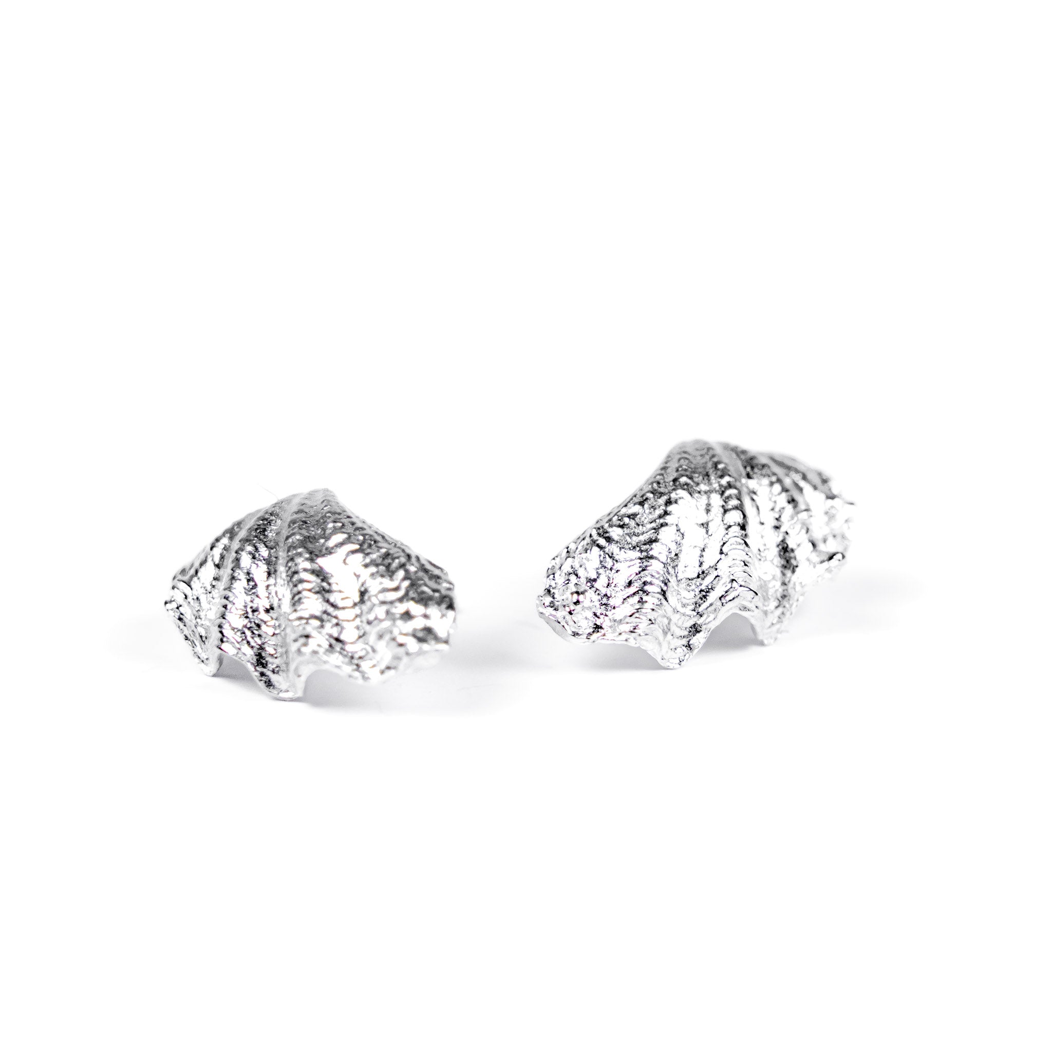 Derasa Shell Studs: Sterling Silver