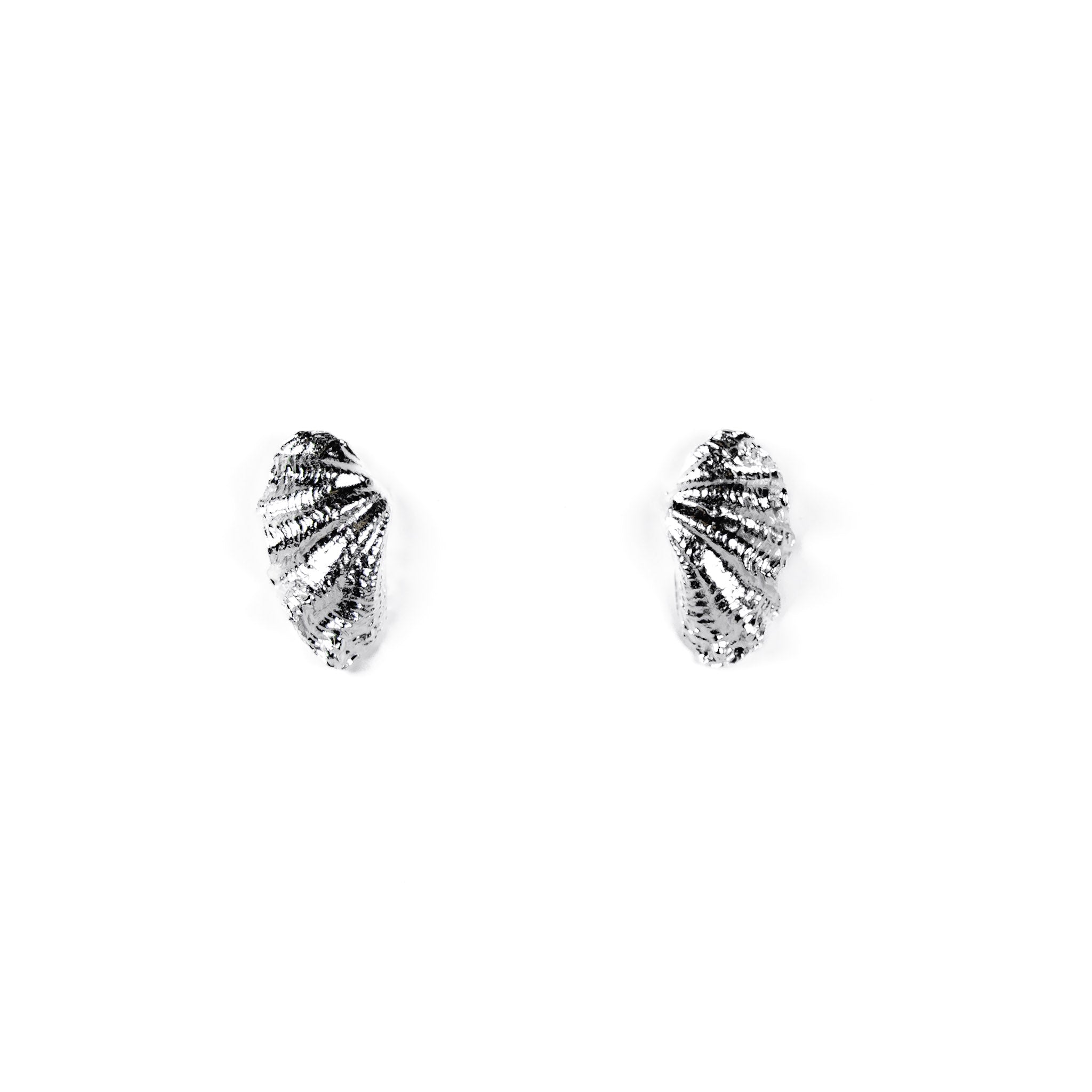 Derasa Shell Studs: Sterling Silver