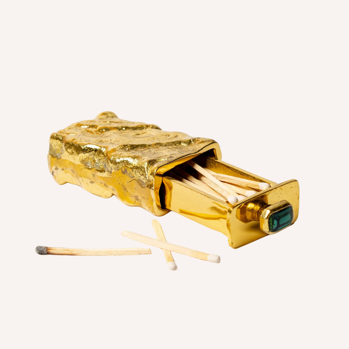 Brass Gemstone Matchbox