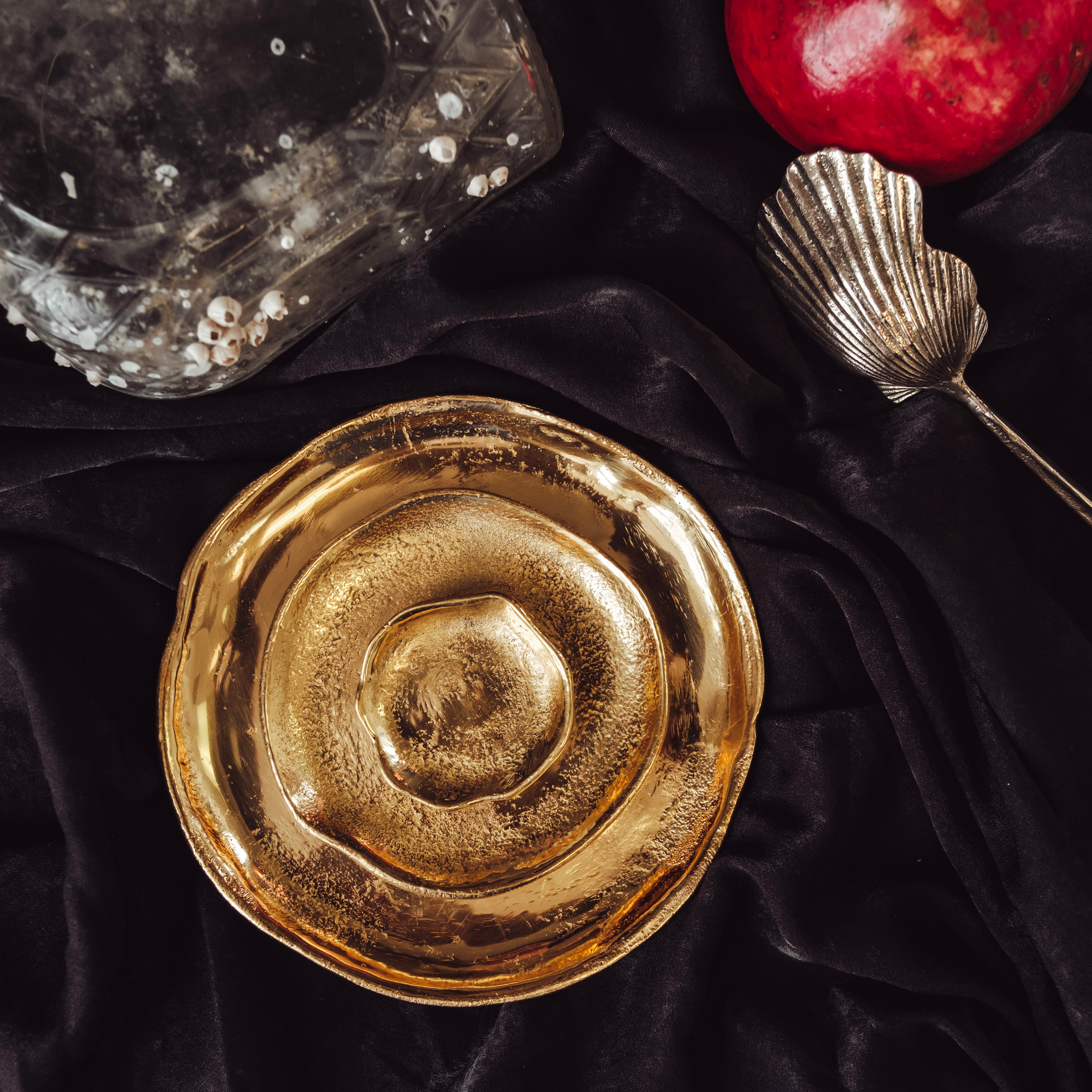 Olive Pit Dish- Brass