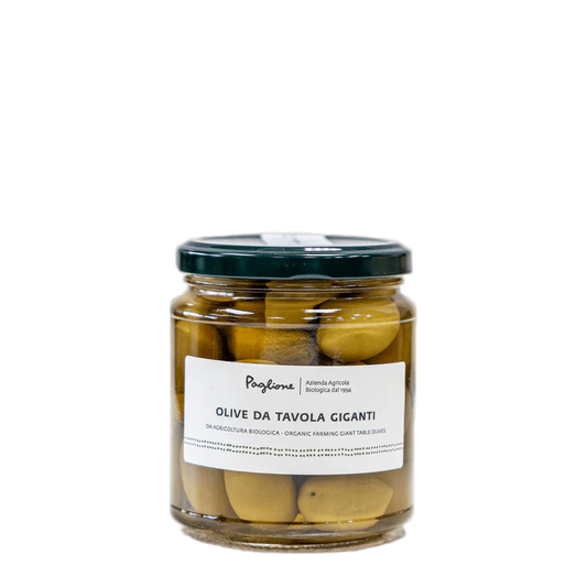 Paglione Olive Da Tavola Giganti Organic Giant Green Table Olives