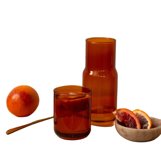 Gry Mattr Tinted Glass Carafe - Amber
