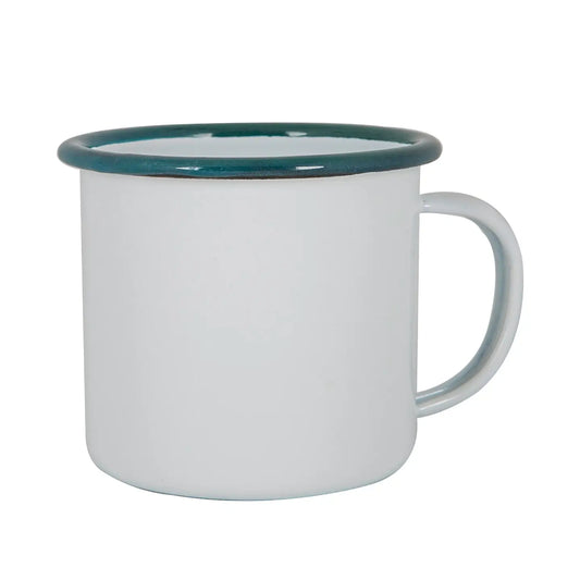White + Sea Enamel Mug- Argon Tableware