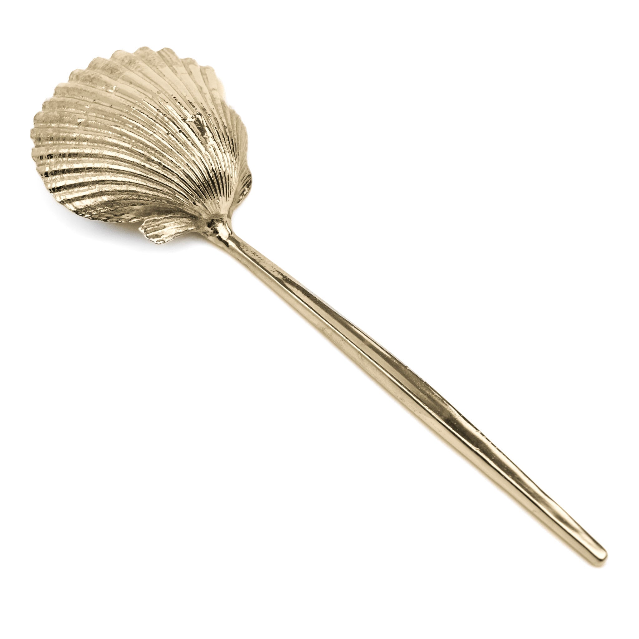 Shell Serving Spoon- Brass