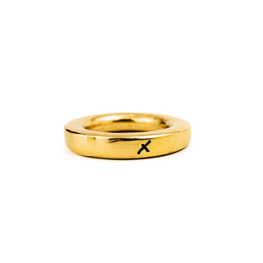 Organic Brass Napkin Rings - Set of 4