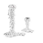 Sand Drip Candlesticks- Chrome