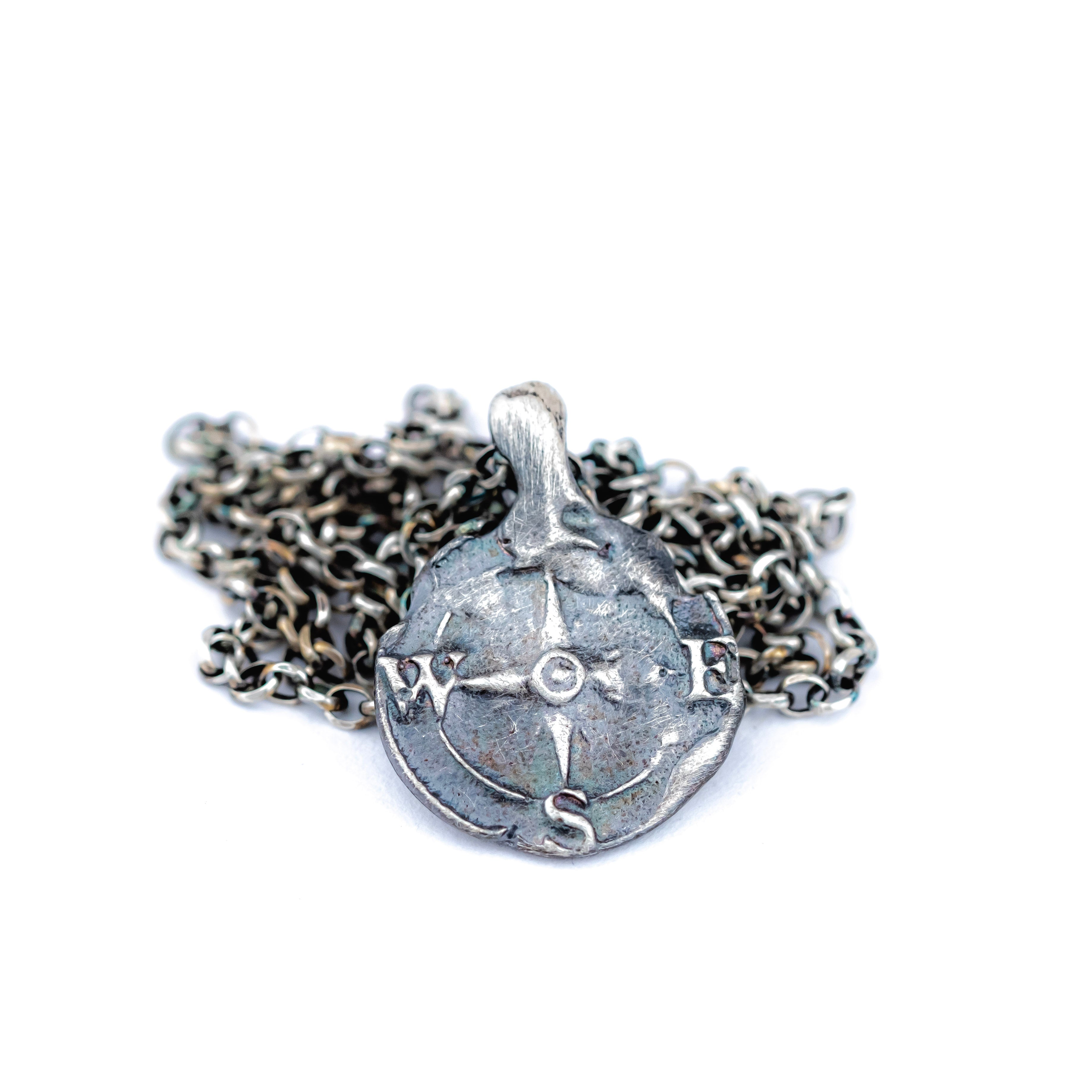 SS Compass Necklace