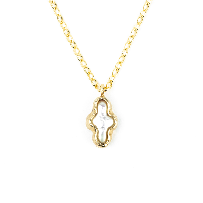 Pearl Cross Necklace