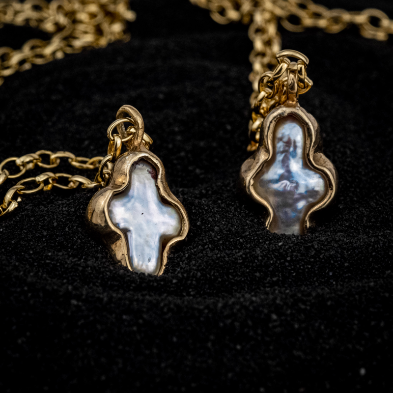 Pearl Cross Necklace
