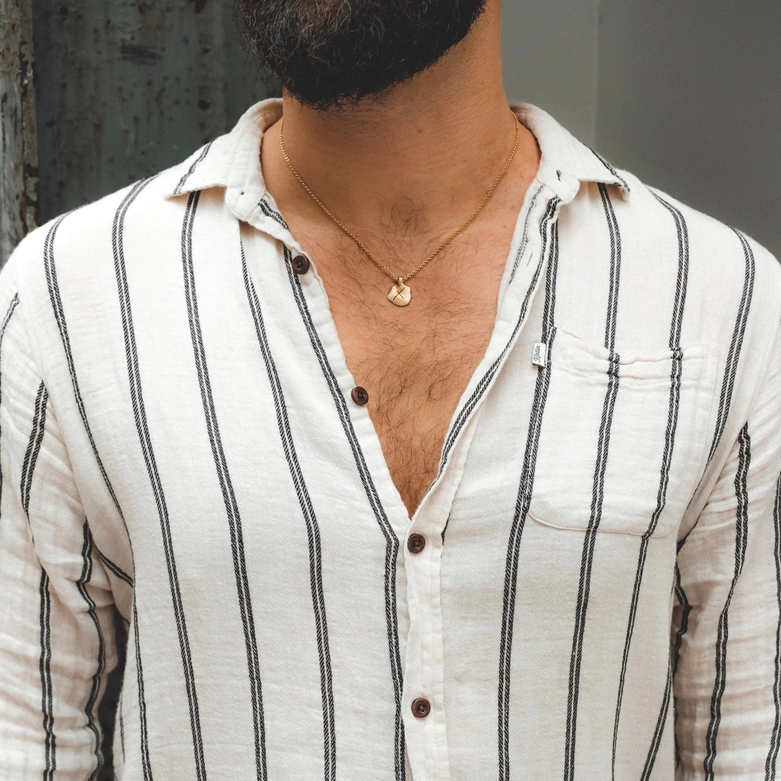 X Coin Necklace: 14k Gold