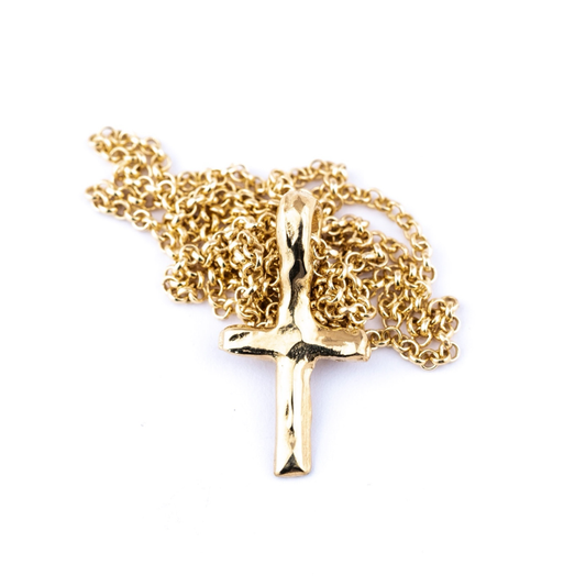 Cross Necklace: 14k Gold