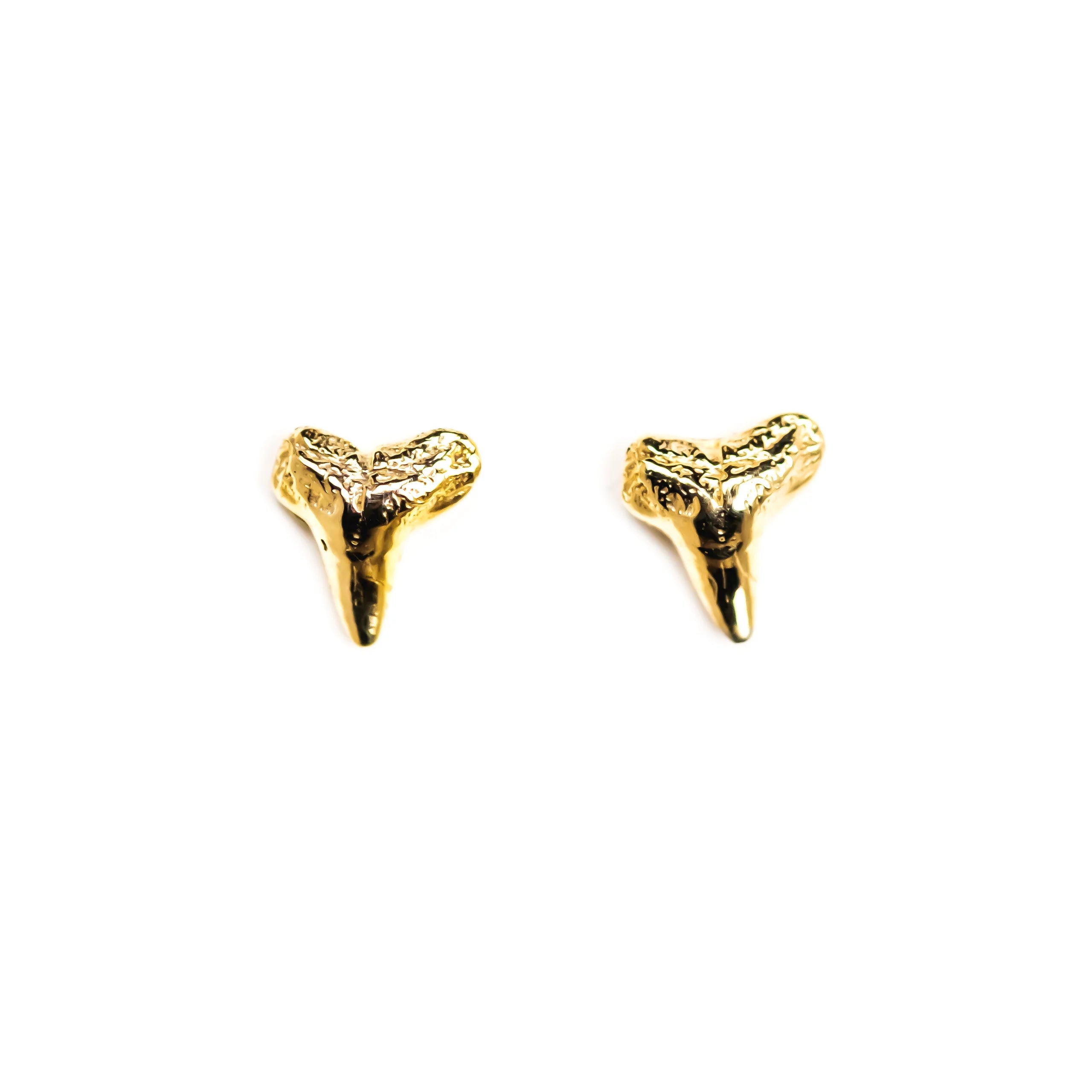 Shark Teeth Studs: 10k Gold