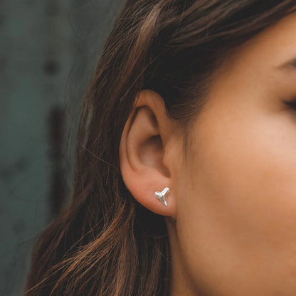 Shark Teeth Studs: Sterling Silver