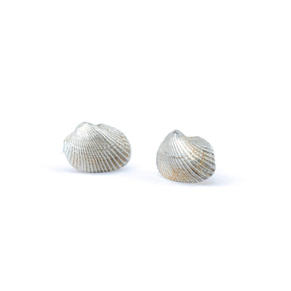 Eleanor Shell Studs: Sterling Silver