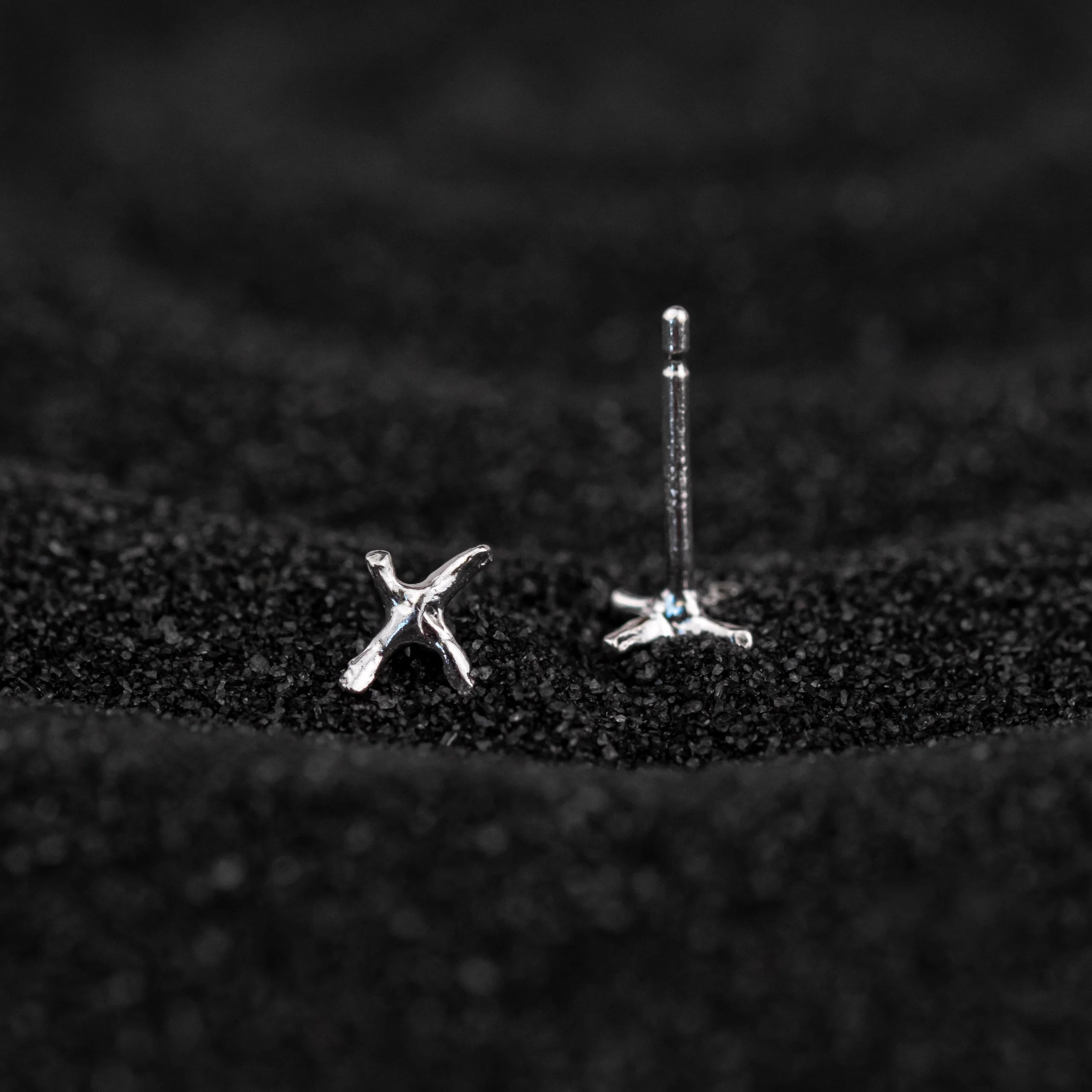 X Studs: Sterling Silver