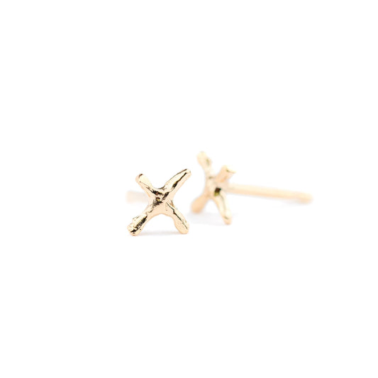 X Studs: Gold PVD