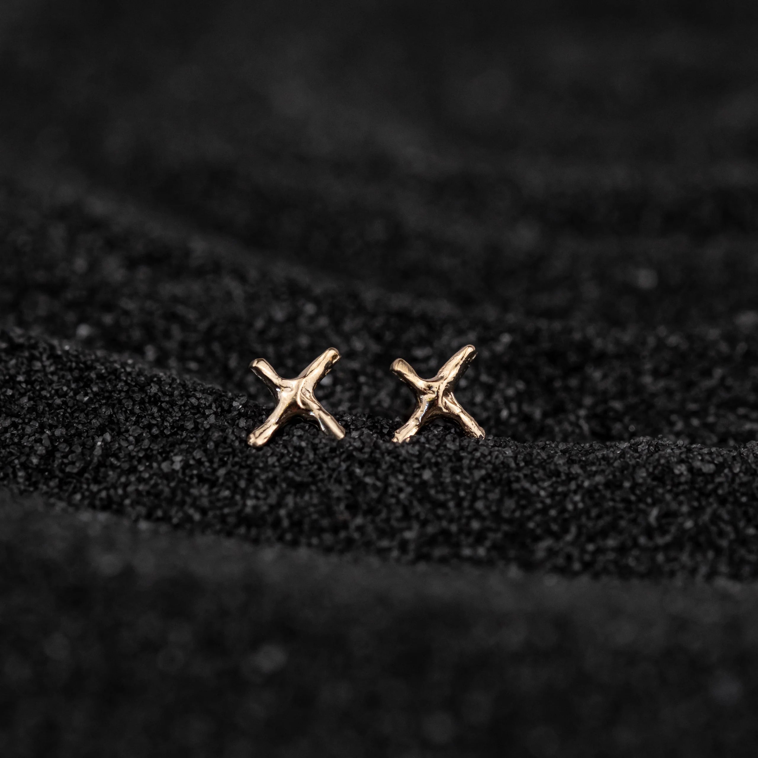 X Studs: Gold PVD