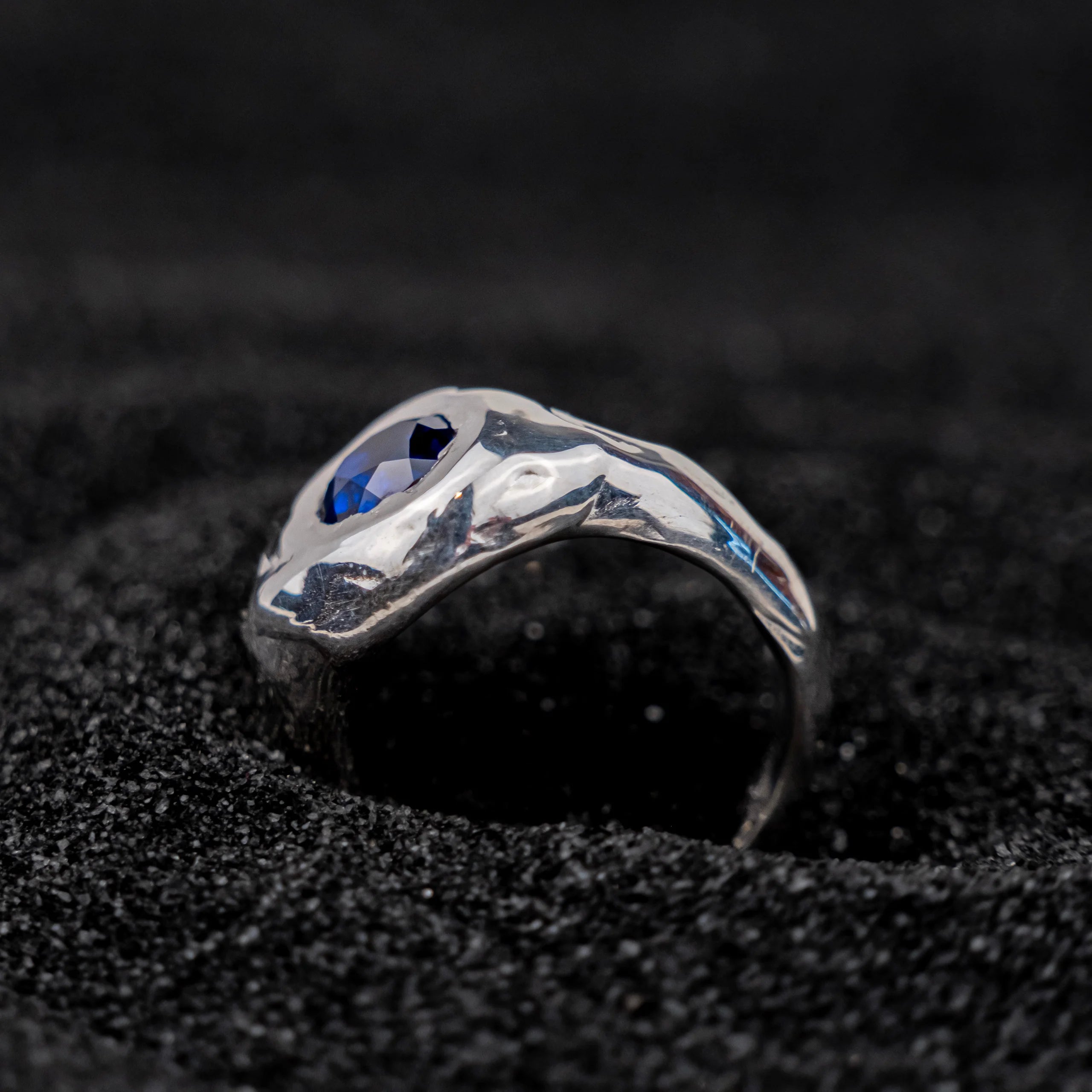 Blue Sapphire Signet