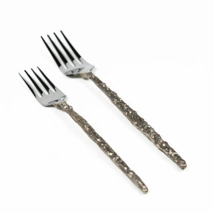 Sand Drip Flatware Set- Brass + Stainless Steel