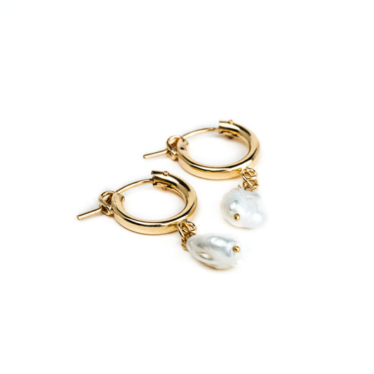 Charmed Hoop + Pearl