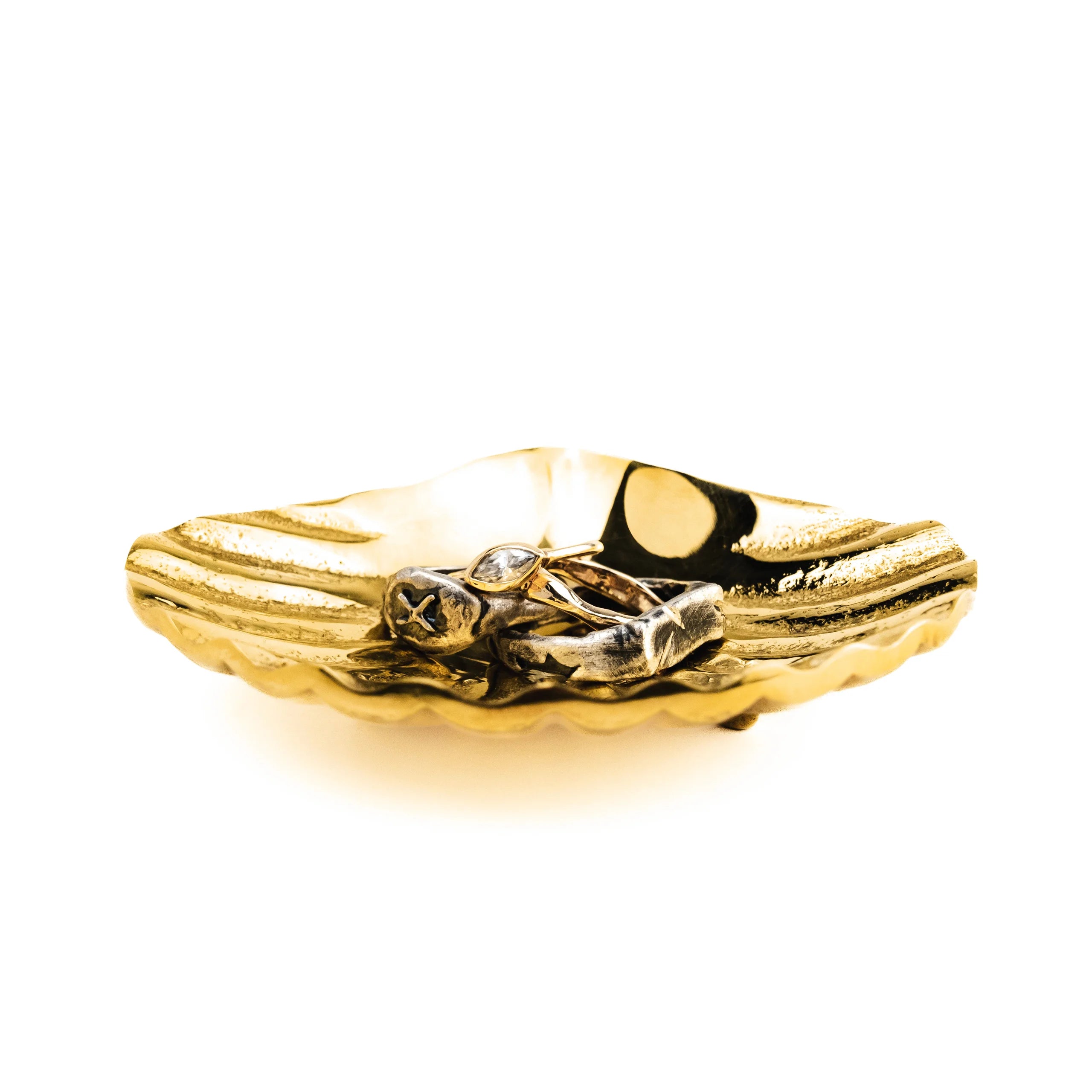 Small Shell Dish- Brass
