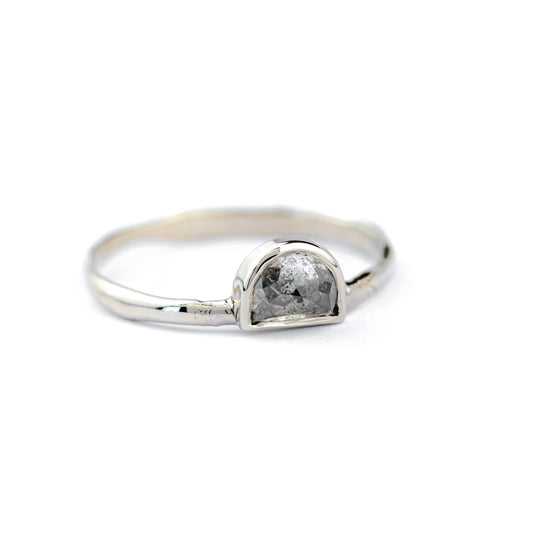 Half Moon Diamond Ring